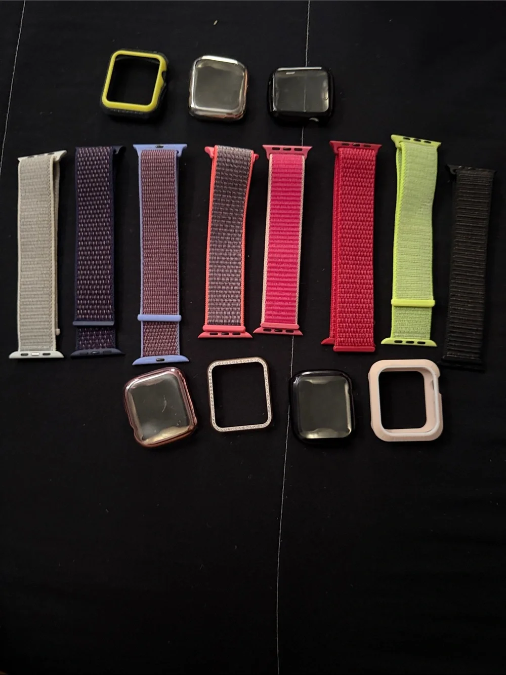 Watch Bands and Protective Cases - Multicolor Nylon Straps & Frames